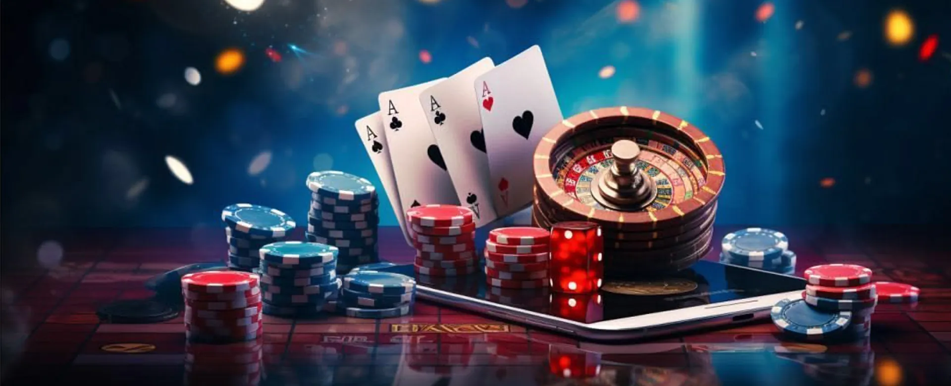 Login page hero image for demo online casino and mobile entertainment